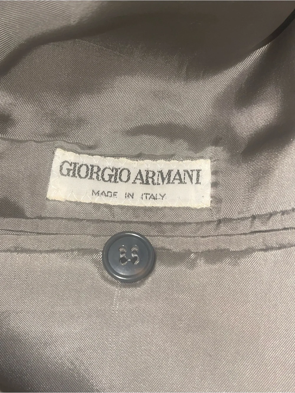 Vtg 90s Giorgio Armani Wool Suit 40S W30